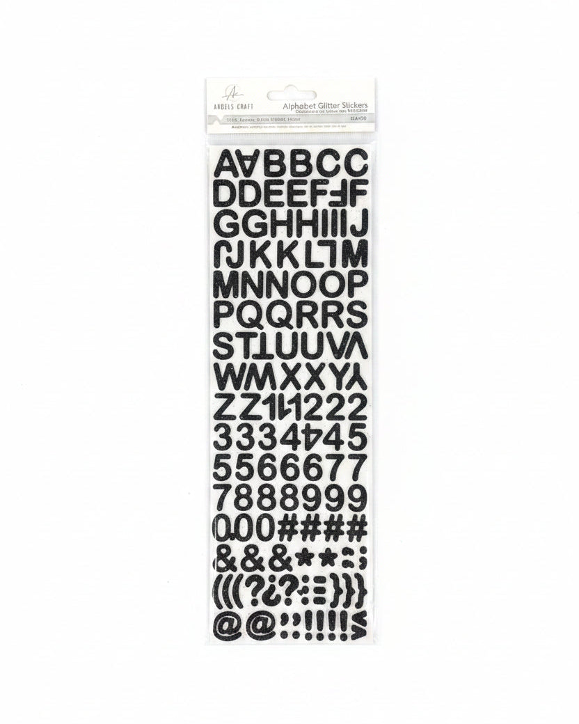 ALPHABET STICKER Black 132 PC