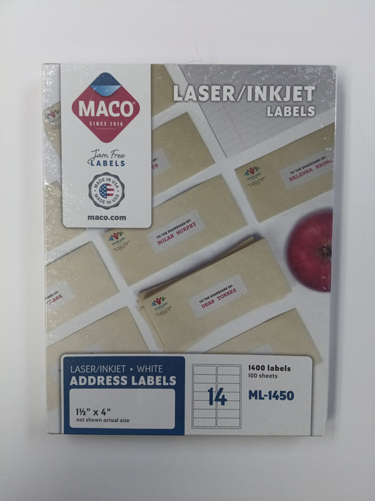 Mac Laser/Ink Jet Labels