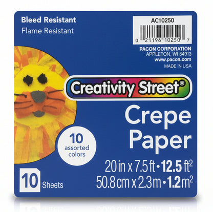 Crepe Fold | 10 Color | Asst CREPE FOLD 10 CLR ASST