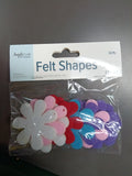 FELT SHAPES FLOWER 5CM 10CT