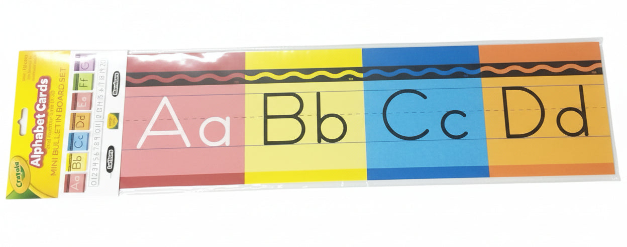 Crayola Alphabet Mini Bulletin Card and Num. Line 0-20 | 31 Pcs