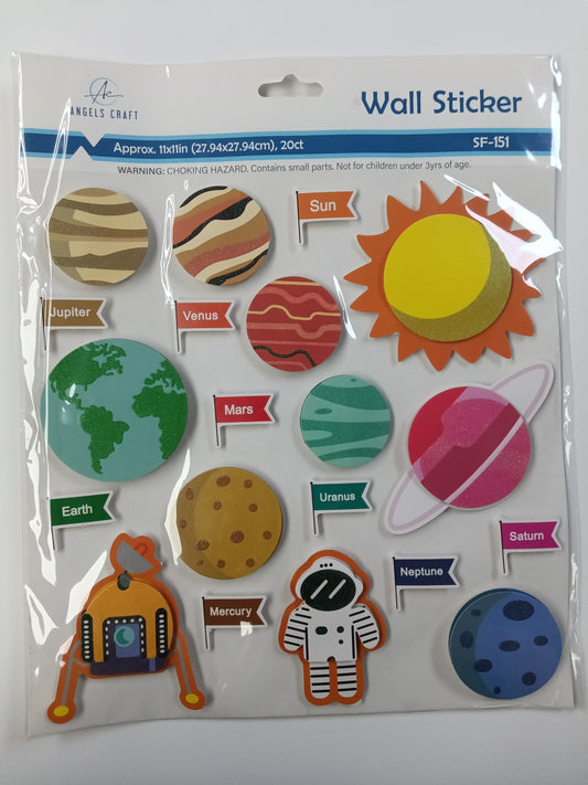 3D FANCY STICKER SOLAR PLANET