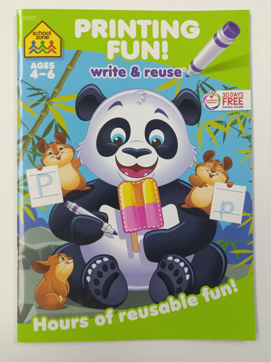 PRINTING FUN! WRITE & REUSE WORKBOOK