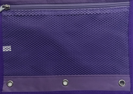 MESH FRONT FABRIC POUCH