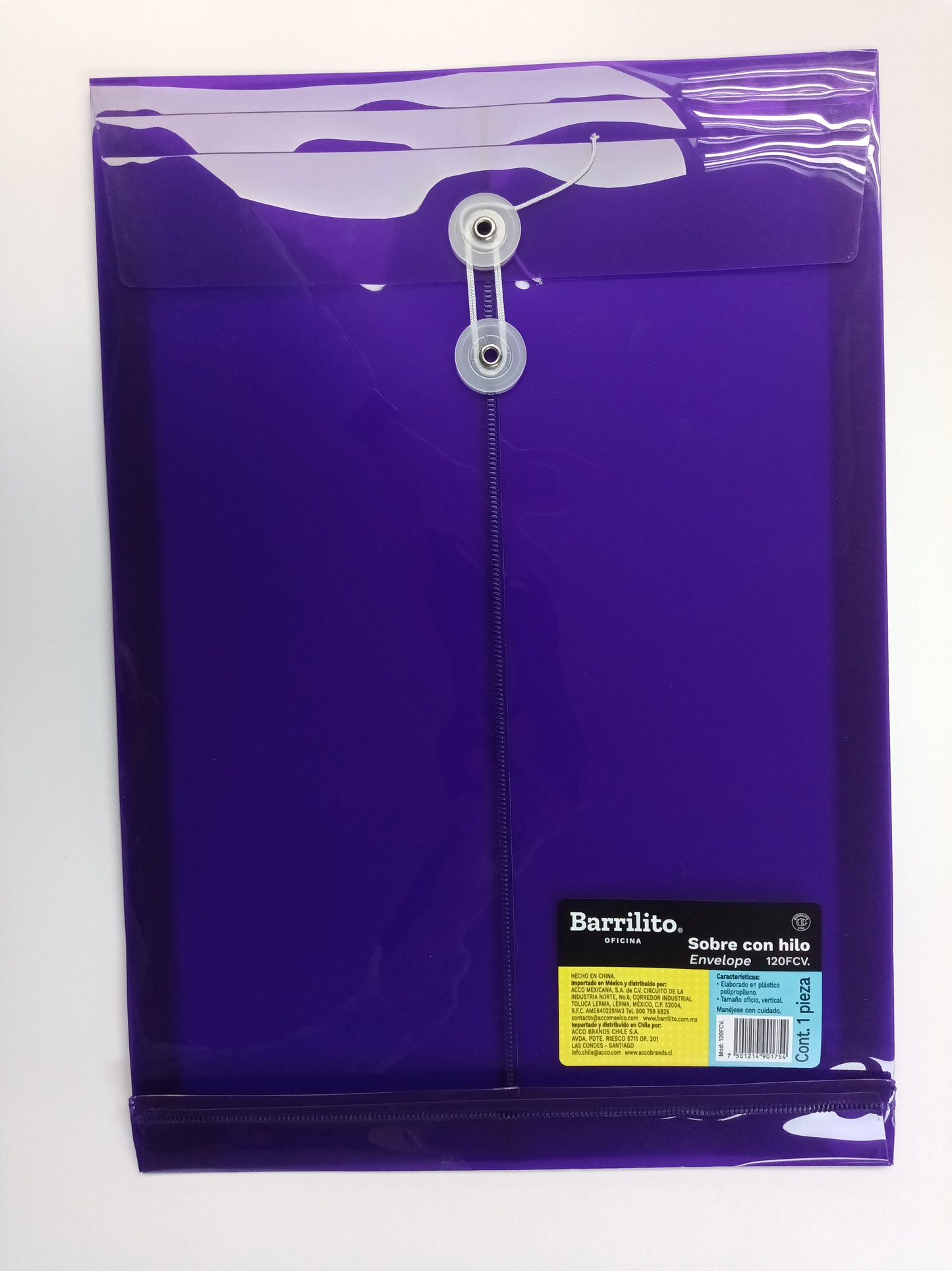 Sobre Plastico C/ Hilo Vertical LGL