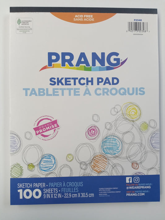 SKETCH BOOK PAD 9" X 12" 100 SHEET