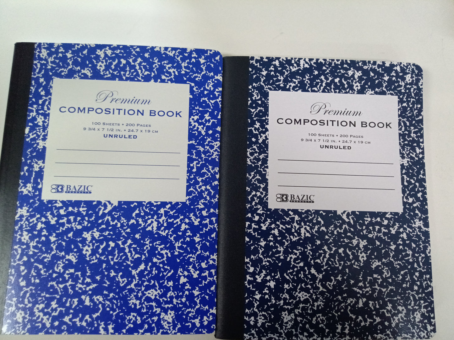 COMPOSITION BOOK UNRULED BLACK MARBLE