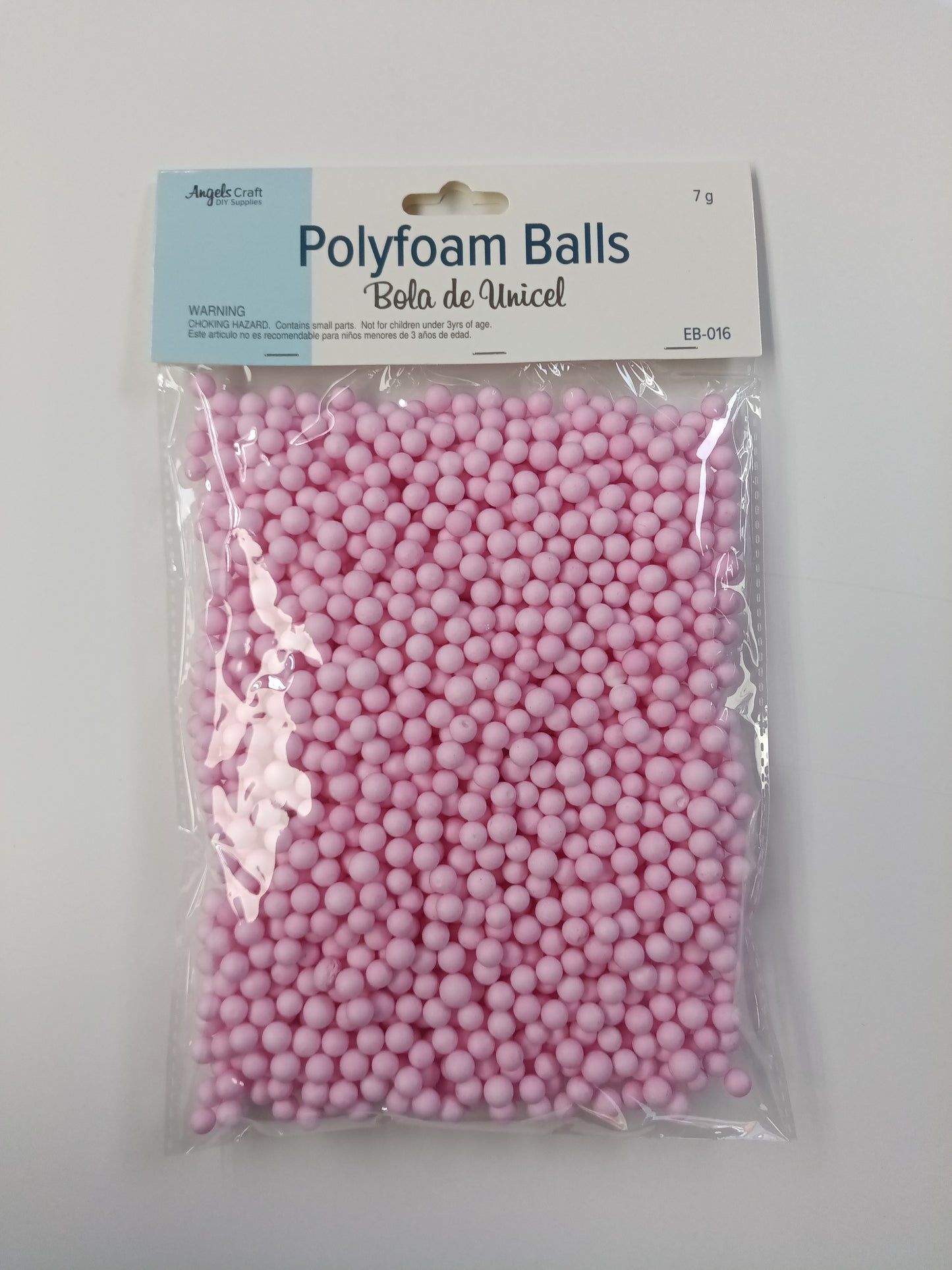 POLYFOAM BALLS PINK SMALL 7MM 7G