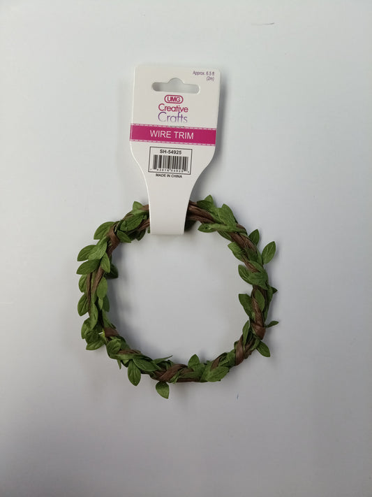 GREEN LEAF WIRE TRIM 2M