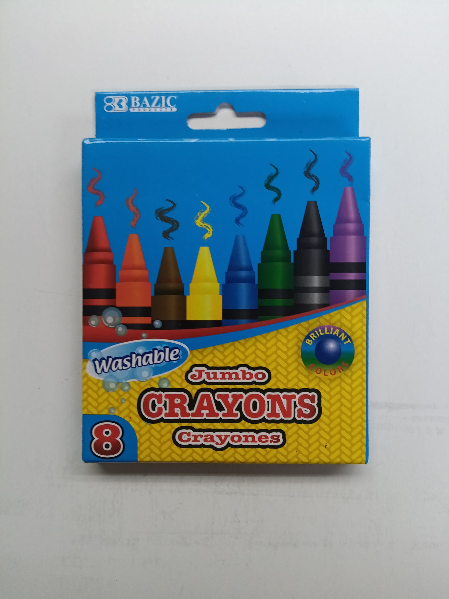 8 COLORES WASHABLE JUMBO CRAYON
