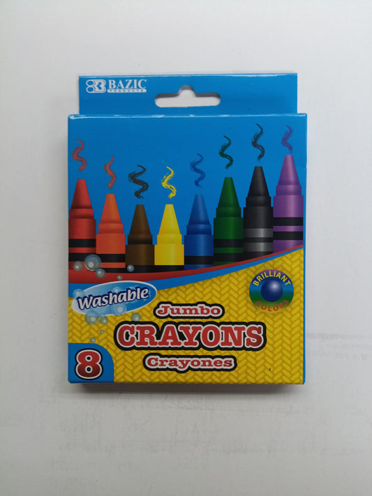 8 COLORES WASHABLE JUMBO CRAYON