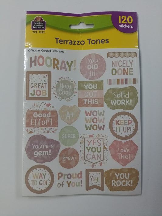 TERRAZZO TONES STICKERS 120PCS