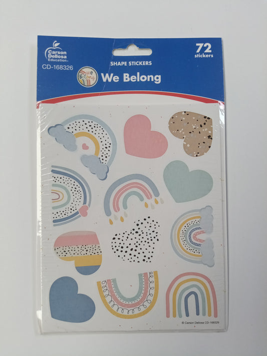 WE BELONG SHAPE STICKERS