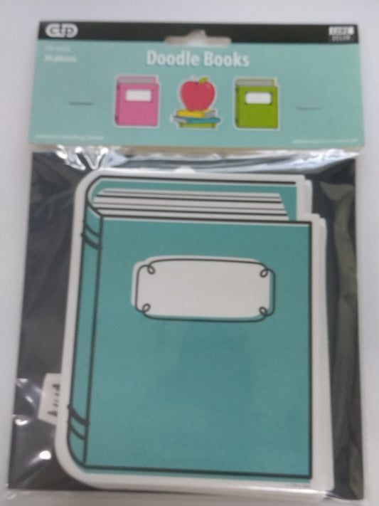 CORE DECOR DOODLE BOOKS 6" DESIGNER CUT-OUTS
