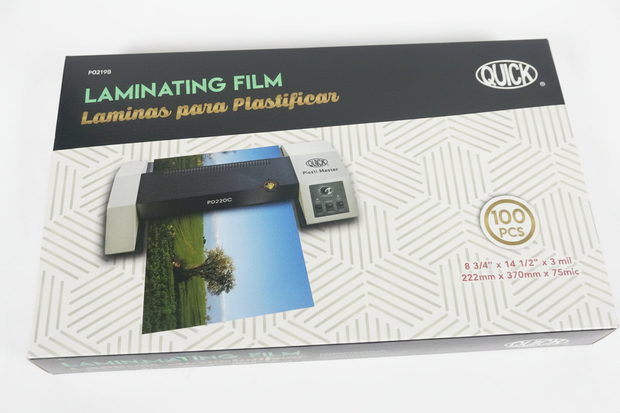 Laminating Pouch Film OFICO 75 Mic 222mmx370mm/ 8 3/4"x14 1/2"x 3mil (100 Pcs P/Pck)