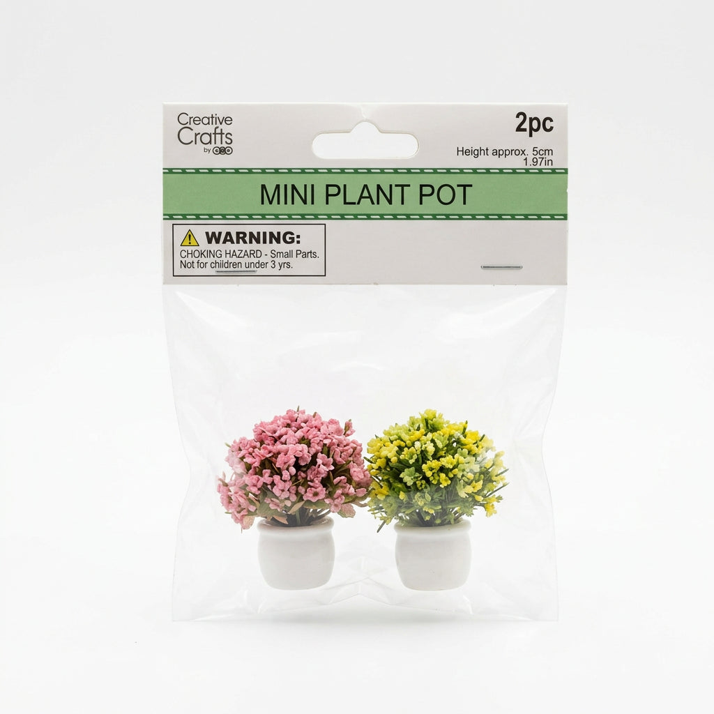 Plant Mini Flower Bush Pot 2pc Set