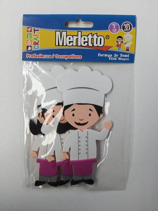 Formas Foamy Profesiones Chef/Maestra