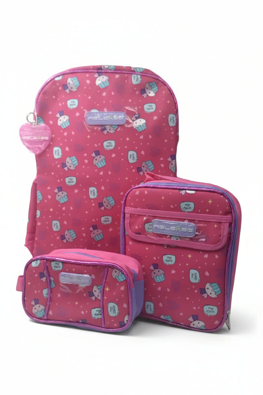 SET ESCOLAR INFANTIL FEMENINO RUZ RELEASE (3 PZAS)