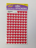 RED HEARTS SUPERSHAPES STICKERS 800PCS