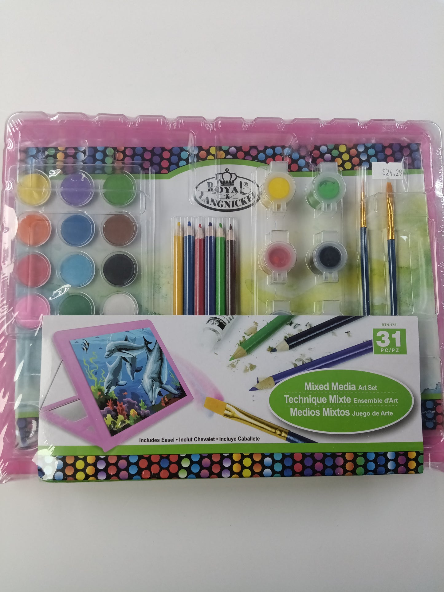 MIXED MEDIA BLUE EASEL ART SET