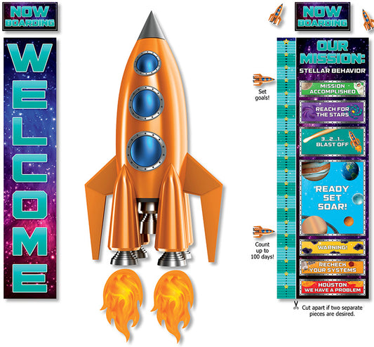 SPACESHIP WELCOME BULLETIN BOARD SET