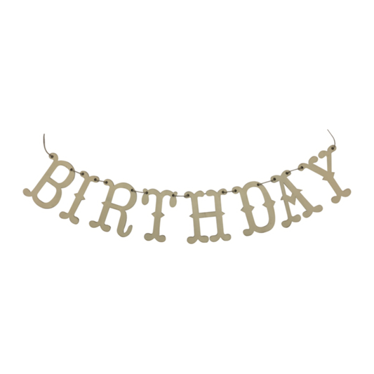WOOD LETTERS-" BIRTHDAY" 4.25" HEIGHT