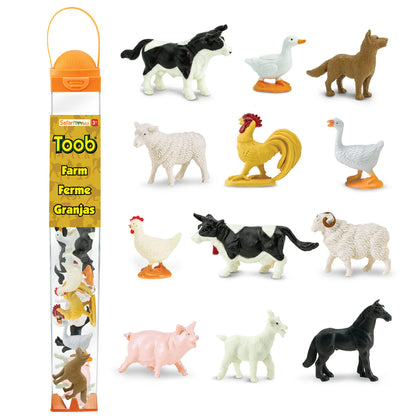 SAFARI TOOB ANIMALS FARM 12 PC